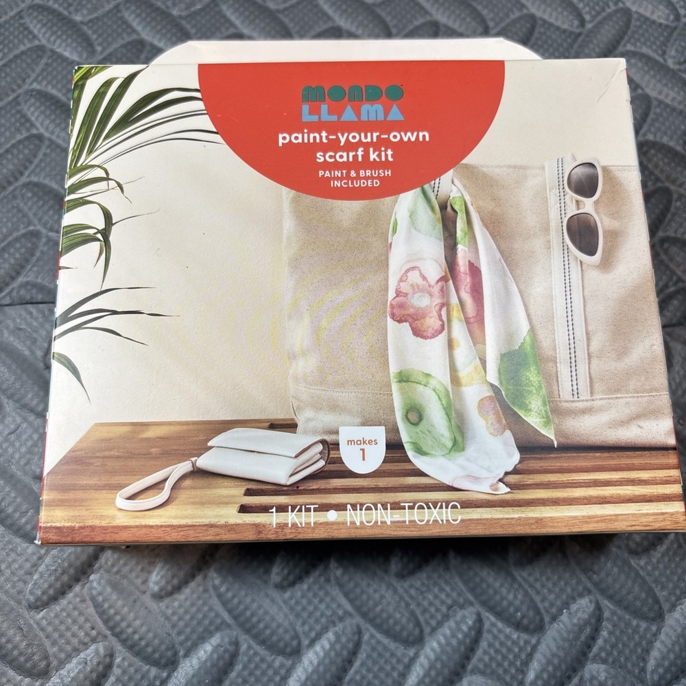 Mondo Llama Paint Your Own Scarf Painting Kit Includes Everything New In Box‎